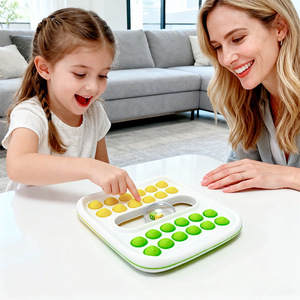 Jeu de puzzle numérique Match-3, schéma de couleurs jaune-vert, jeu éducatif pour enfants et parents, jouet interactif d'entraînement à la réflexion - Product Image 1