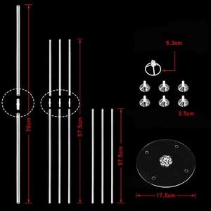 Accessori per palloncini per decorazioni per feste di compleanno all'ingrosso supporto per palloncini in plastica trasparente galleggiante con tazze - Product Image 2