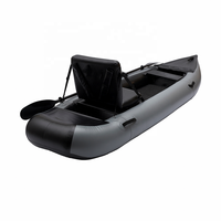 Kayak gonflable de pêche OEM d'usine, meilleur prix, avec pompe, pagaie et siège gonflable