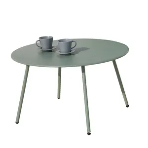All Weather Modern Outdoor Coffee Table Supplier Iron Small Metal Round Table Outdoor Patio Furniture Picnic Coffee Table