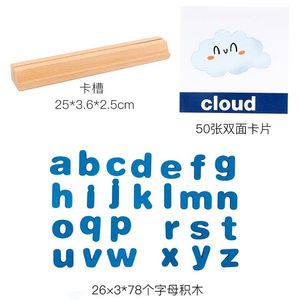 Tarjetas de memoria cognitivas del alfabeto para niños, juego de escritura de madera - Product Image 5