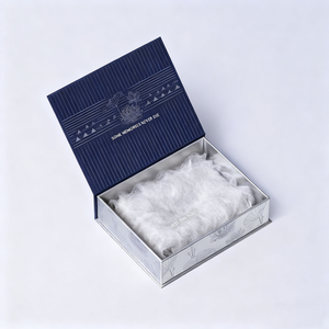 Подарочная коробка из переработанных материалов с тиснением, с губчатой подкладкой, роскошная жесткая бумажная упаковка для свадебных альбомов и памятных вещей - Product Image 6