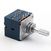 Potentiomètre à double volume ALPS RK27 d'origine japonaise 10k 50K 100k Poignée ronde pour amplificateur Hi-Fi