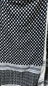 New Arrival Men Shemagh Keffiyeh <strong>Scarf</strong> Arab Palestine <strong>Black</strong> on <strong>White</strong> Kufiya Arafat Hatta Original Brand Polyester Unisex <strong>Scarf</strong> - Product Image 5
