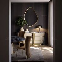 Meuble de rangement mural pour salon de villa de luxe moderne, design italien minimaliste et créatif, armoire latérale