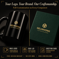 Coffrets cadeaux de tasses à café en céramique avec logo personnalisé, sous-verres en PU, carte de vœux, cadeau d'entreprise pour Noël, Nouvel An, fête des employés, coffret cadeau de fin d'année