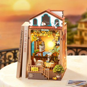 Robotime Rolife Giocattoli da Assemblare a Mano, Casa in Miniatura Fai-da-Te TGB18 Sunset Isle, <span class=keywords><strong>Puzzle</strong></span> 3D in Legno - Product Image 6