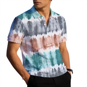 Chemise décontractée pour homme à manches courtes, boutonnée, imprimée numériquement, respirante, en tissu tricoté polyester/coton - Product Image 3