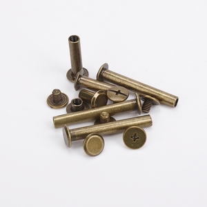 Tornillos de encuadernación Chicago de <span class=keywords><strong>cabeza</strong></span> plana y cruzada en negro mate, tornillos de encuadernación para libros, métricos/pulgadas, clase 8, rosca fina - Product Image 5