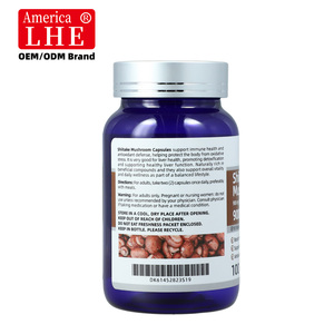 Fabricant de compléments alimentaires à base de champignons Shiitake en gros, 900 mg, soutien immunitaire et cardiaque, 100 capsules de champignons Shiitake - Product Image 2