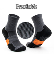 Zhongde Terry Coussin Chaussures De Basket Logo Personnalisé Hommes Crew Mid Cheville Épaisse Sport Active Running Basketball Chaussettes