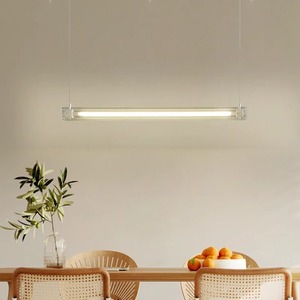 Italian Minimalist Long Strip Pendant Light Led Glass Bar Table Light For Dining Room Industrial Style Bauhaus Design - Product Image 4