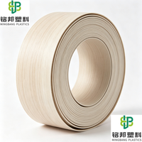 Bande de chant PVC personnalisée en gros, plusieurs largeurs et épaisseurs, surface mate pour accessoires de meubles de cuisine, armoires et panneaux de particules