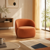 Fauteuil individuel design style crème pour réception d'hôtel, salon de beauté ou espace d'attente