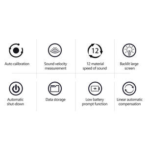 Измеримый Диапазон 1,2 мм ~ 225 мм для стальной Цифровой ультразвуковой толщиномер, измеритель скорости звука, тестер глубины металла - Product Image 4