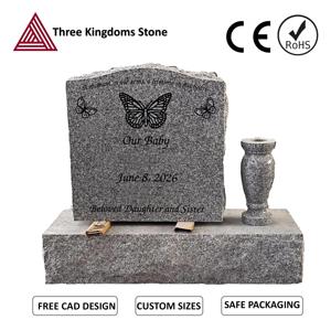 Stèles et monuments funéraires modernes américains sur mesure, sculptés à la main, <span class=keywords><strong>prix</strong></span> d'usine, en granit, bonne résistance au gel <span class=keywords><strong>pour</strong></span> cimetière - Product Image 1