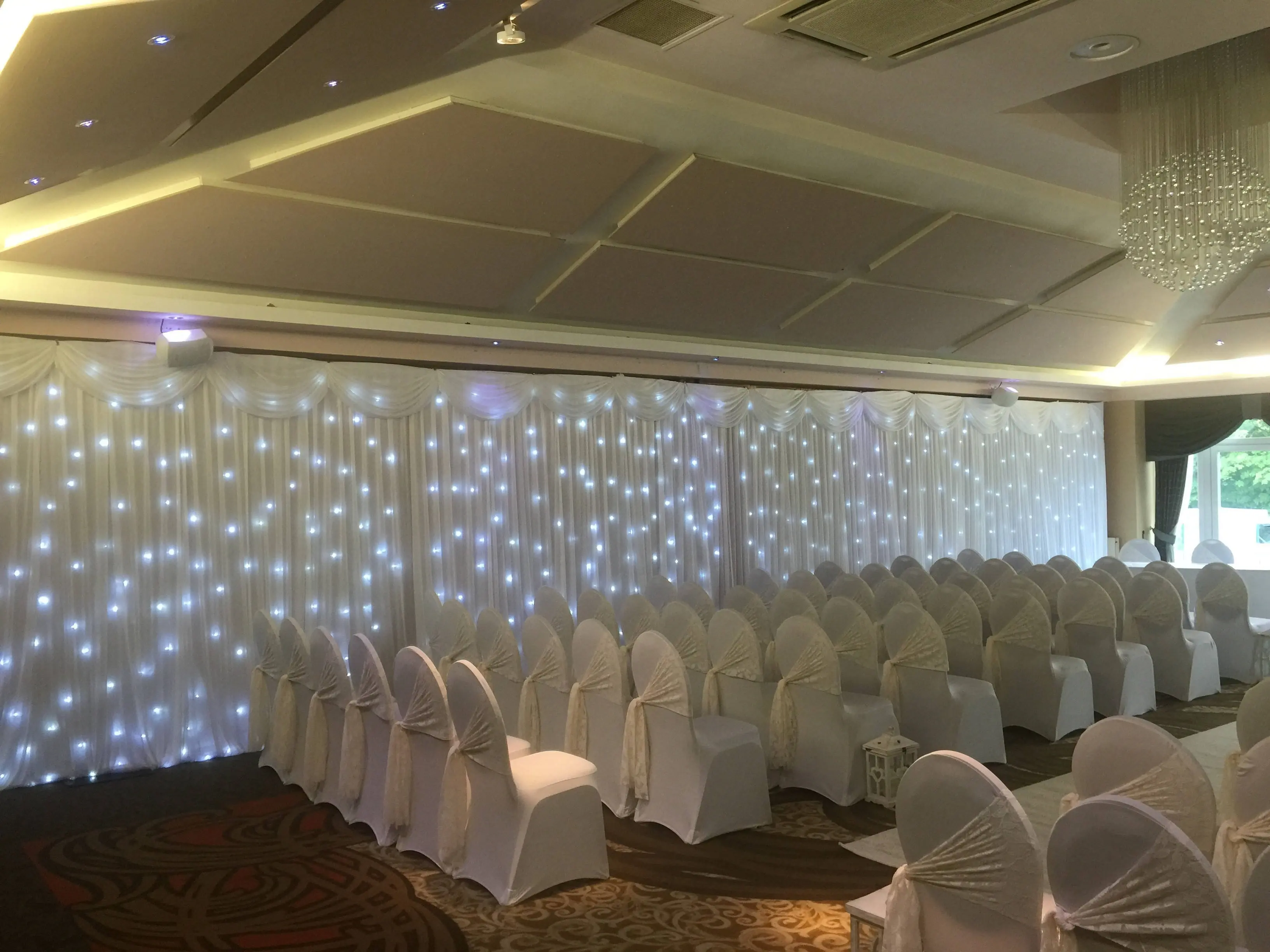 Luz de pano de fundo LED para cortina estrela com controle Dmx para palco de casamento luz de venda popular