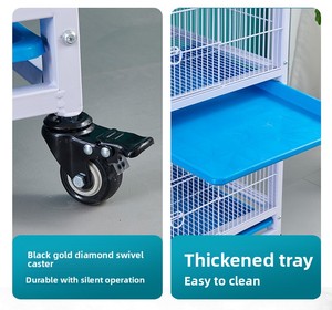 <span class=keywords><strong>Cage</strong></span> à pigeons en acier galvanisé renforcé avec treillis métallique épaissi et roues pour la compétition et l'élevage de course - Product Image 6