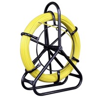 Nouveau Tire-Câble à Roues en Fibre de Verre Flexible 8-16mm 30-400m, Tige de Poussée de Conduit Portable en PRV pour Câbles