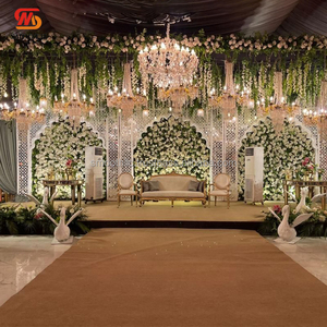 ฉากหลังตกแต่งเวทีแต่งงานที่ราบรื่นฉากหลังของเหตุการณ์อินเดียที่ปรับแต่งได้สำหรับงานแต่งงาน - Product Image 1