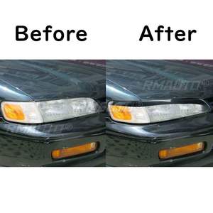 1 par de cubiertas embellecedoras de fibra de carbono auténtica para faros delanteros de coche, tipo ceja/párpado, para Honda Accord 1994 1995 1996 1997, cubiertas de lámparas, pegatinas para coche - Product Image 5