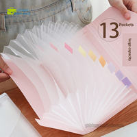 Carpeta organizadora de archivos en expansión B5, 13 bolsillos, cartera de negocios, portadocumentos, tamaño de letra PP para billetera, tarjetas, cupones