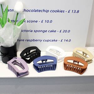 YIYI بيع بالجملة مخصص كوري ins مشبك مخلب مربع مجوف أسود دائم مشابك بلاستيكية مشابك شعر سميك للنساء - Product Image 6