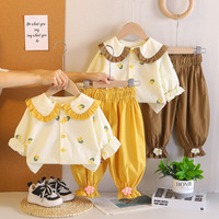 Ensemble printemps/été/automne, nouveau bébé, coton doux, tenue à manches longues, style coréen, ensemble tendance à deux pièces, imprimé animal, ensemble sucré pour