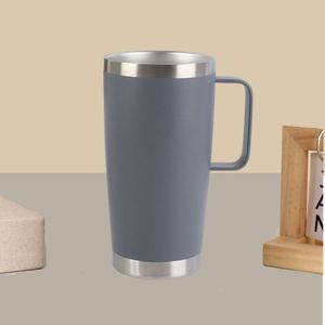 Modern 304 Stainless Steel 20Oz Handle 30Oz Double-Layer Mug Cross-Border Insulated Vacuum <b>Bottle</b> <b>Coffee</b> Beer Cup 500 Ml - Product Image 5
