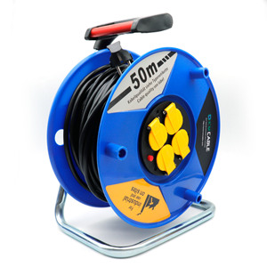 بكرة كابلات خارجية بالجملة بطول 25 متر و30 متر و50 متر، بكرة كابل تمديد للطاقة - Product Image 1