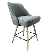 68cm Moderner Stoff-Barhocker mit Drehfunktion, Stabil und Robust, Thekenhöhe für Zuhause und Bar