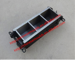 Moldes de <span class=keywords><strong>prueba</strong></span> de cubo de hierro de fundición de mortero de laboratorio de tres bandas de 50mm - Product Image 3