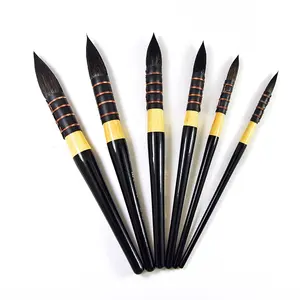 Fabbrica all'ingrosso di alta qualità spazzole di capelli animali manico in legno acquerello pittura arte Set di pennelli per la pittura