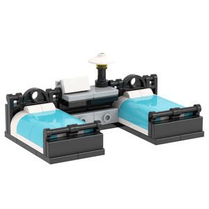 MOC4177-4182 प्रक्रिट पीले रंग का नीला पीला पीला पीला पीला पीला पीला पीला नीला और सफेद बंक बिस्तर निर्माण ब्लॉक बच्चों के खिलौने - Product Image 5