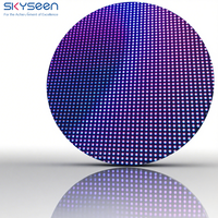 Pantalla LED circular de alta calidad SKYSEEN, tamaño personalizable, portátil y fácil de llevar para reproducción de vídeo comercial
