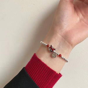 Bracelet en agate rouge Lucky Tiger Year, charme du zodiaque en argent sterling S925, pour femmes, à porter au quotidien - Product Image 4
