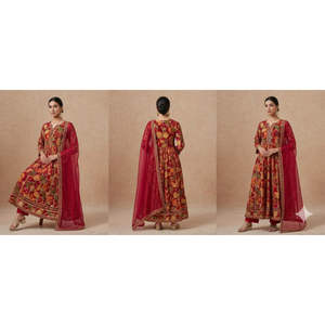 ชุด GHERA สุดฮิตใหม่ล่าสุด งานฝีมือสวยงาม ชุดสำหรับงานปาร์ตี้ของผู้หญิง ผ้าเรยอน วัสดุรีไซเคิล ใส่ได้ทุกฤดู - Product Image 1