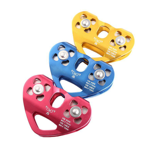 Polea <span class=keywords><strong>de</strong></span> doble rodamiento <span class=keywords><strong>de</strong></span> aleación <span class=keywords><strong>de</strong></span> aluminio portátil <span class=keywords><strong>de</strong></span> 30KN, diseño en forma <span class=keywords><strong>de</strong></span> corazón para teleférico <span class=keywords><strong>de</strong></span> gran altitud para acampar, senderismo, jungla - Product Image 2
