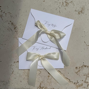 To My Future Wife / Husband Card | <strong>Wedding</strong> Day Letter Card | Handmade Scalloped Envelope with Ivory Satin Bow | <strong>Wedding</strong> <strong>Keepsake</strong> - Product Image 4