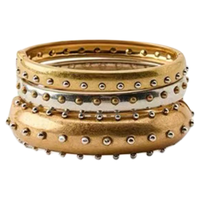 Pomelo baroque à trois couches ouvert mixte ensemble Ellipse bracelet plaqué or géométrique Unique bracelet Vintage minimaliste bijoux 2025