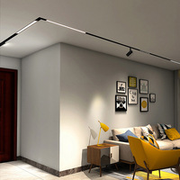 Système d'éclairage sur rail intelligent en aluminium pour hall d'exposition, grille lumineuse intérieure sur rail, système d'éclairage sur rail magnétique LED COB 48V pour magasin