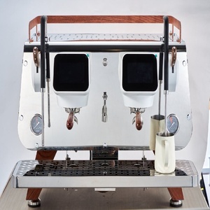Macchina da Caffè Espresso Professionale Commerciale in Acciaio Inossidabile a Doppia Pressione con Supporto OEM e Doppio Manometro per Bar e Ufficio - Product Image 1