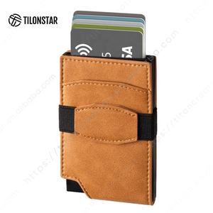 TILONSTAR TVC513 Custom Logo Multifunctional Men Wallet Slim Money <b>Clip</b> Pop up Credit Leather Card Holder With ID Window - Product Image 1