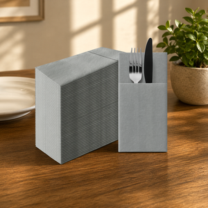 Serviettes en papier colorées Airlaid écologiques, 1 pli, format poche (40x40cm) |    Décoration de table élégante |   <span class=keywords><strong>HoReCa</strong></span> |   Occasions - Product Image 1