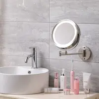 10X настенное зеркало для макияжа 7 дюймов наращивания ресниц двустороннее зеркало увеличительное перезаряжаемые зеркало для макияжа