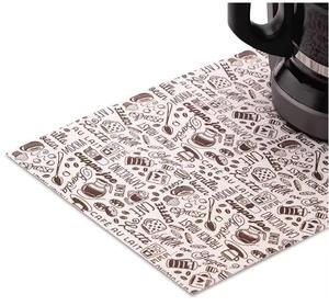 Tappetino da Cucina Rettangolare in Poliestere Assorbente Lavabile Tappetino da Bar <span class=keywords><strong>per</strong></span> Macchina del Caffè Espresso 12x18 Pollici Nero Contemporaneo - Product Image 4