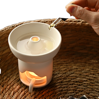 ZERO-HOME Brûleur d'encens chinois en céramique écologique, Lampe d'aromathérapie, Ornement décoratif pour la maison, Crème pour l'insomnie