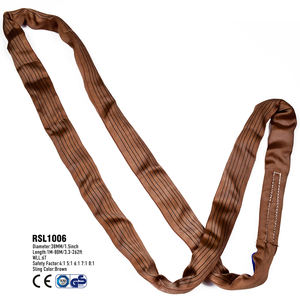 卸売 100% ポリエステル ウェビング スリング ベルト ラウンドスリング 貨物吊り上げ・固定用 - Product Image 1