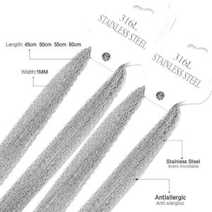 Lote de 10 cadenas de oro de 1 mm y 2 mm, de 18 a 24 pulgadas, cadenas de joyería de oro laminado para mujer - Product Image 6
