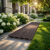 Planches de terrasse composites creuses à longue durée de vie, protégées contre les UV